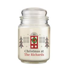 Personalised Home For Christmas Large Jar Candle